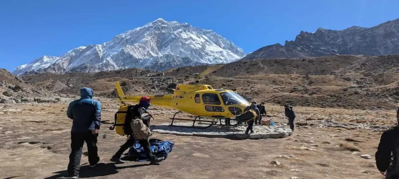 Safety and Comfort with helicopter return trek