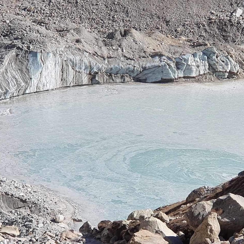 Glacier Lake during kanchenjunga Trek