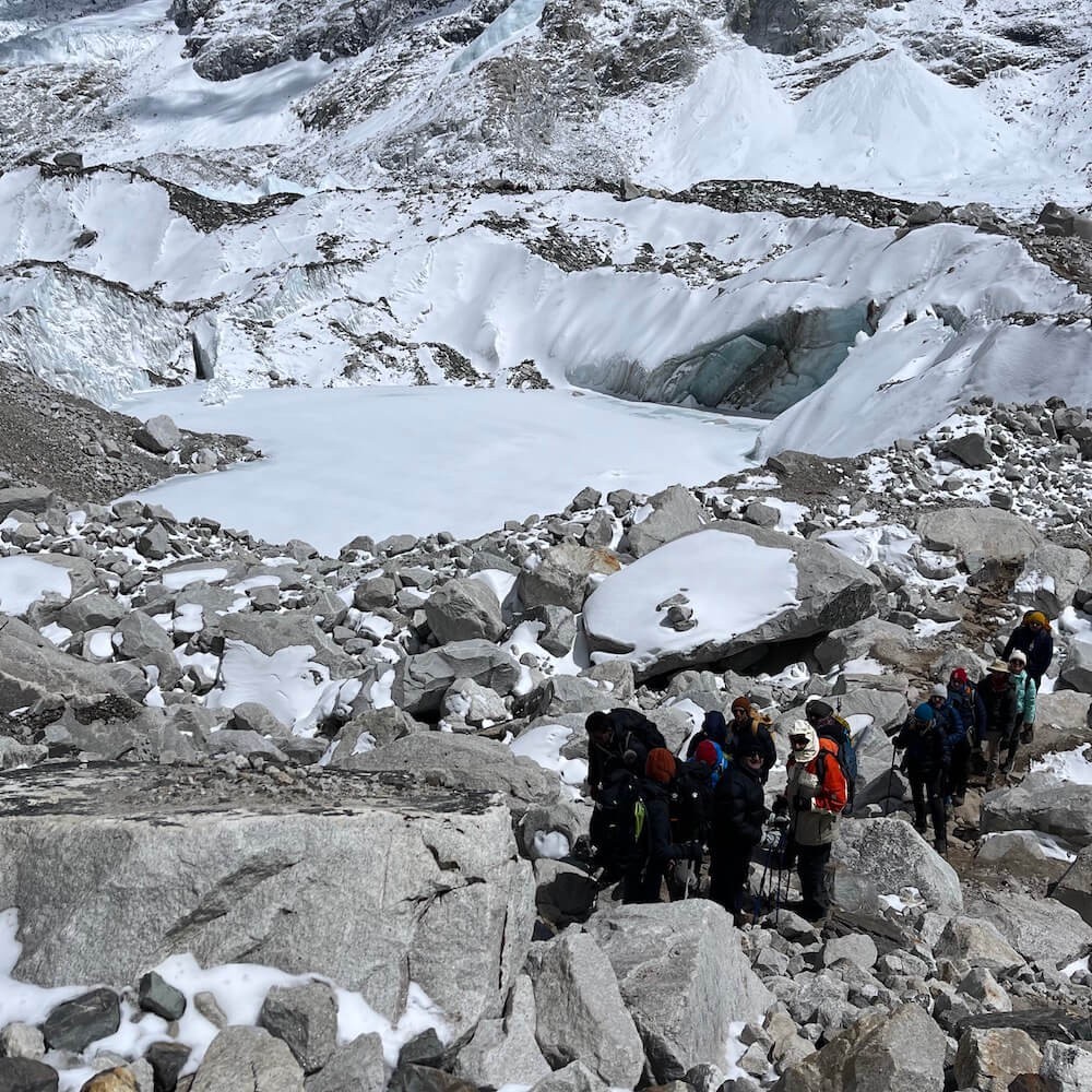 Khumbu Glacier on the Way to Everest Base Camp 